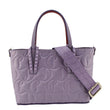 CHRISTIAN LOUBOUTIN Cabata Embossed Leather Top Handle Crossbody Bag Purple