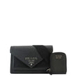 PRADA City Envelope Mini Saffiano Leather Crossbody Bag Black