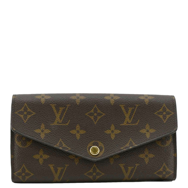 LOUIS VUITTON Sarah Monogram Canvas Wallet Brown