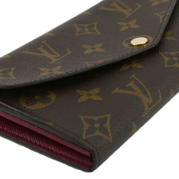 LOUIS VUITTON Sarah Monogram Canvas Wallet Brown