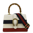 GUCCI Dionysus Bamboo Medium Leather Top Handle Shoulder Bag White 448075