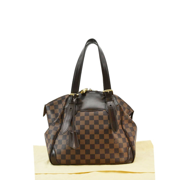 LOUIS VUITTON Verona MM Damier Ebene Shoulder Bag Brown