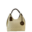 LOUIS VUITTON Carmel Mahina Leather Hobo Bag Creme Beige