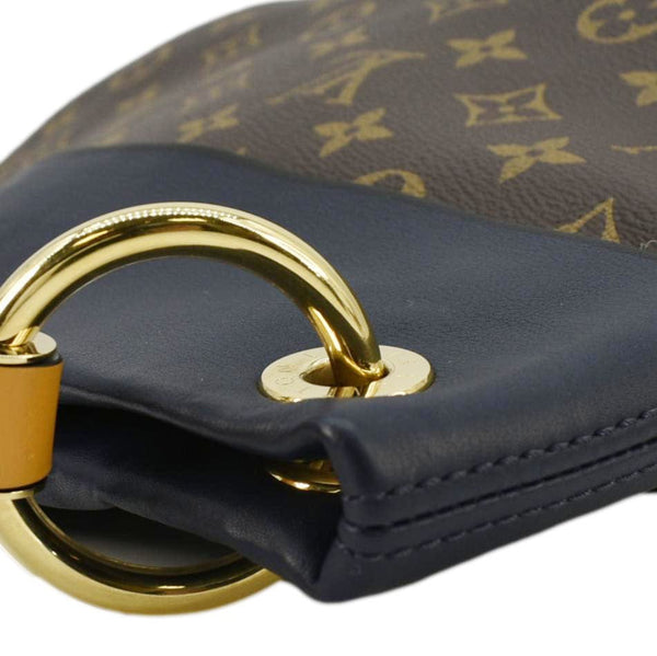 LOUIS VUITTON Tuileries Besace Monogram Canvas Shoulder Bag Navy Blue