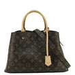 LOUIS VUITTON Montaigne MM Monogram Canvas Shoulder Bag Brown