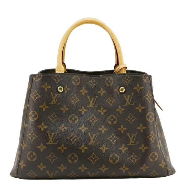 LOUIS VUITTON Montaigne MM Monogram Canvas Shoulder Bag Brown