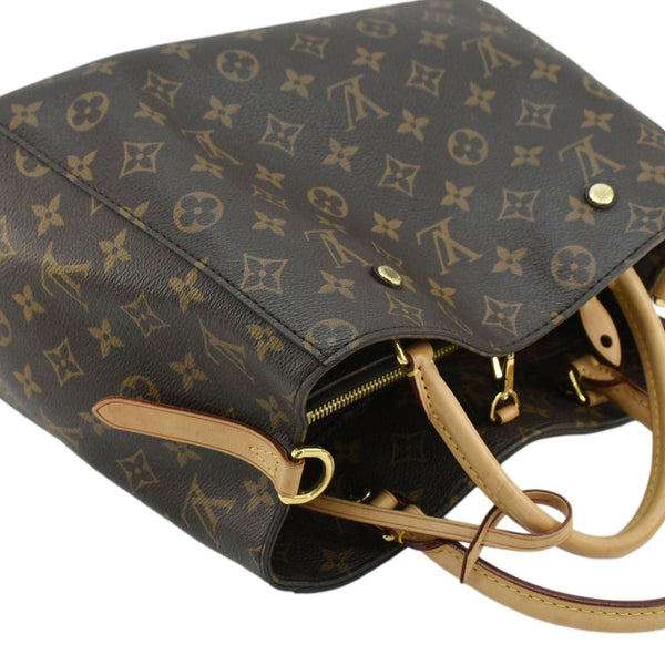 LOUIS VUITTON Montaigne MM Monogram Canvas Shoulder Bag Brown