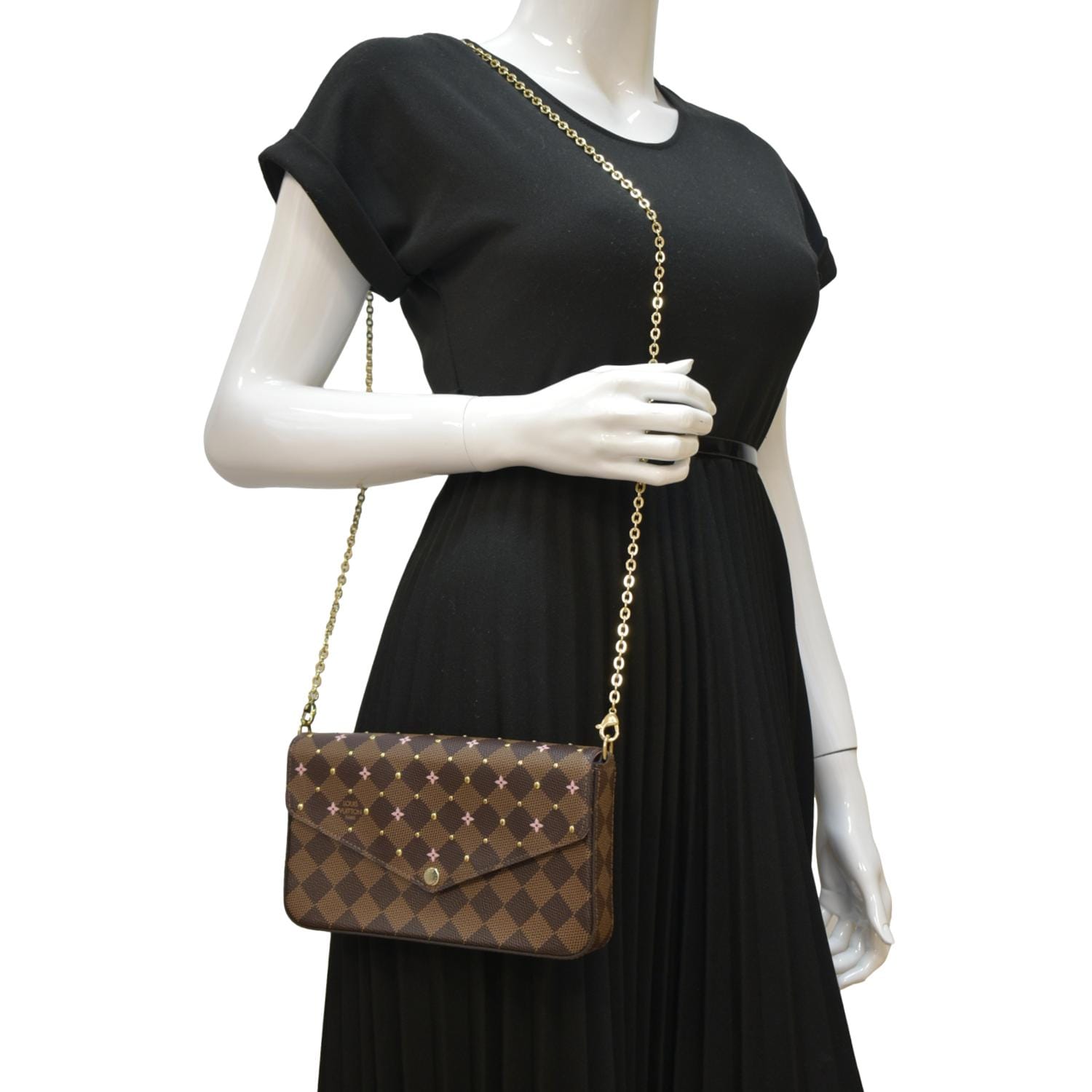 Louis Vuitton Damier Ebene Pochette Felicie - Brown Crossbody Bags