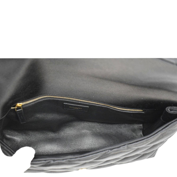 YVES SAINT LAURENT Sade Large Satin Clutch Black