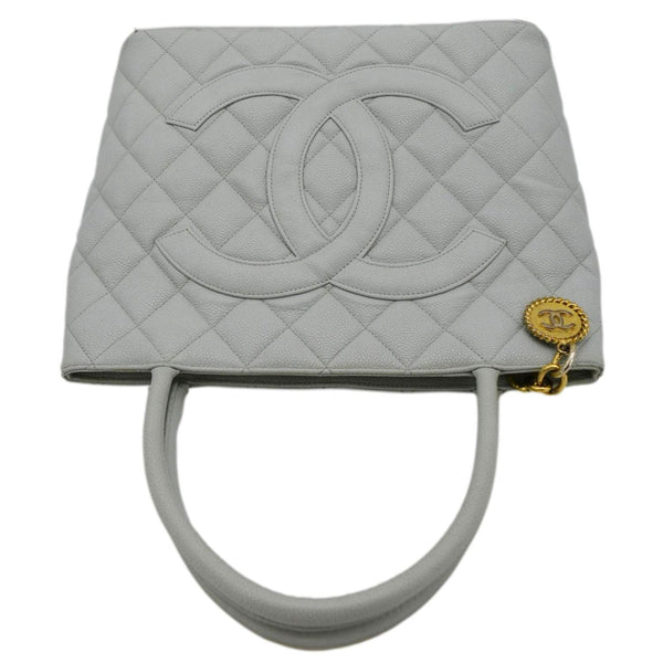 CHANEL Medallion Quilted Caviar Leather upper look