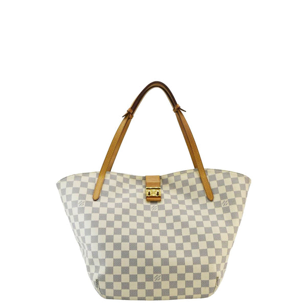 LOUIS VUITTON Salina PM Damier Azur Shoulder Bag White