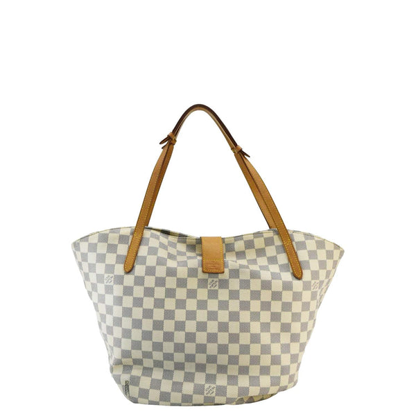 LOUIS VUITTON Salina PM Damier Azur Shoulder Bag White