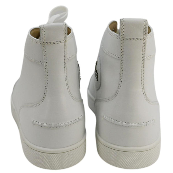 CHRISTIAN LOUBOUTIN Louis High-top Calfskin Leather Sneakers White US 10.5