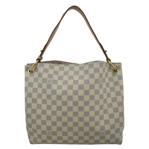 LOUIS VUITTON Graceful PM Damier Azur Shoulder Bag White