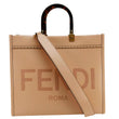 FENDI Sunshine Medium Leather Crossbody Tote Bag Light Pink