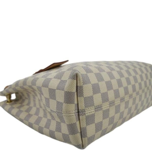 LOUIS VUITTON Graceful PM Damier Azur Shoulder Bag White