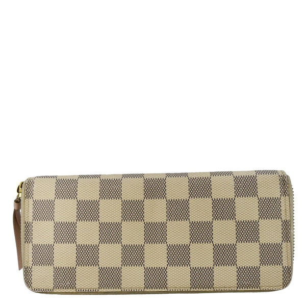 LOUIS VUITTON Clemence Damier Azur Wallet Rose Ballerine