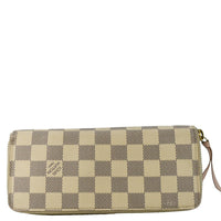 LOUIS VUITTON Clemence Damier Azur Wallet Rose Ballerine