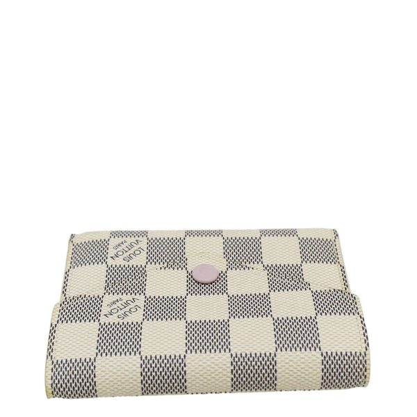 LOUIS VUITTON Victorine Damier Azur Wallet Rose Ballerine