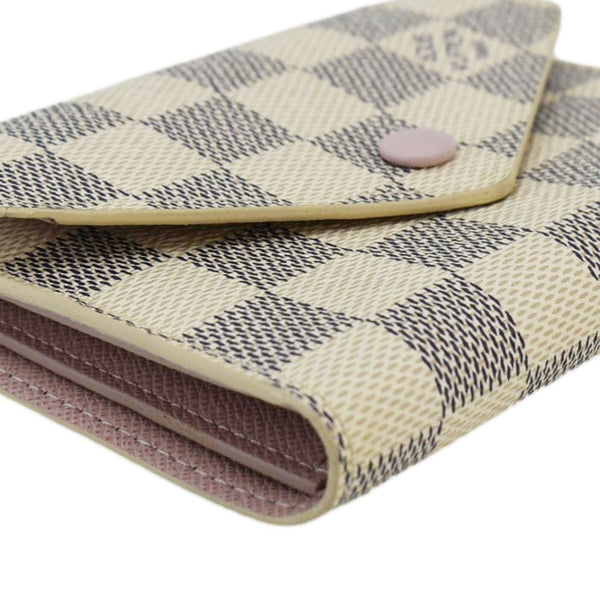 LOUIS VUITTON Victorine Damier Azur Wallet Rose Ballerine