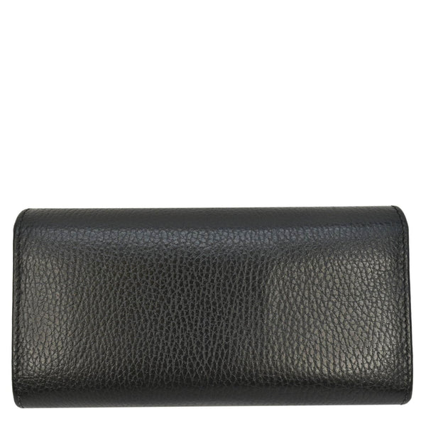 GUCCI Interlocking GG Calfskin Leather Wallet Black 615524