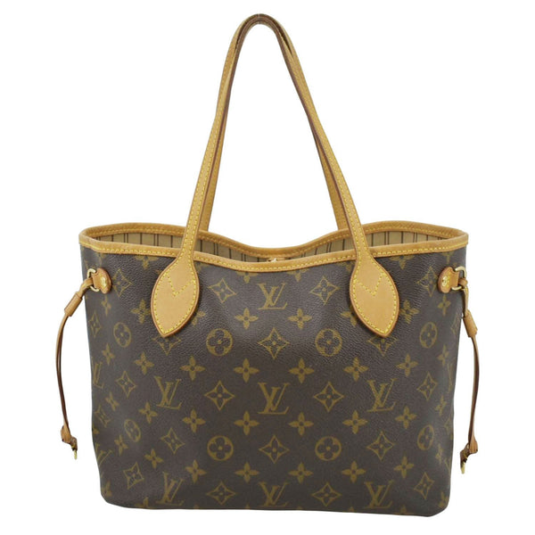 LOUIS VUITTON Neverfull PM Monogram Canvas Tote Bag Brown