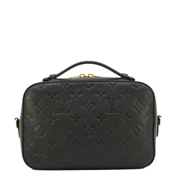 LOUIS VUITTON Saintonge Monogram Empreinte Leather Top Handle Satchel Bag Black