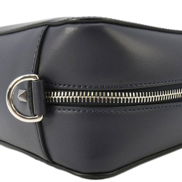 VALENTINO GARAVANI VLTN Leather Crossbody Bag Navy Blue