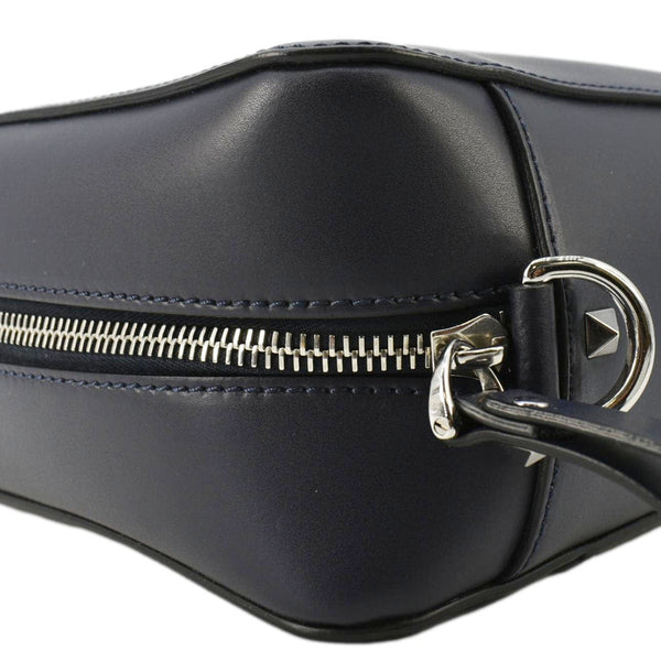 VALENTINO GARAVANI VLTN Leather Crossbody Bag Navy Blue