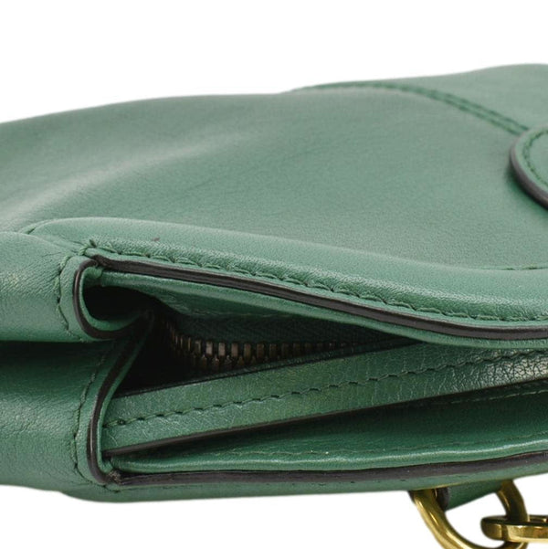 GUCCI Re(Belle) Tiger head Leather Green Shoulder Bag  corner look