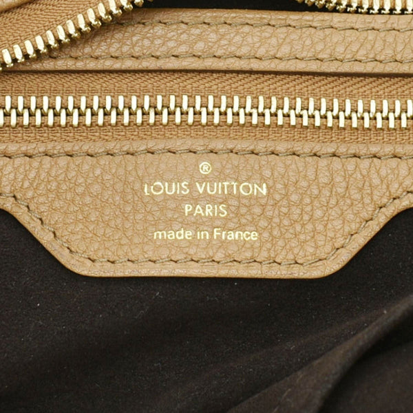 LOUIS VUITTON Selene PM Mahina Leather Tote Shoulder Bag Tan