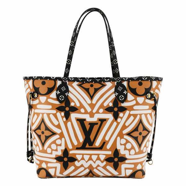 LOUIS VUITTON Neverfull Crafty Monogram Gaint Canvas Tote Bag Caramel