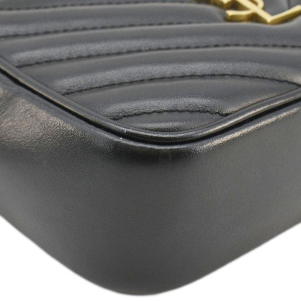 YVES SAINT LAURENT Lou Calfskin Leather Crossbody Belt Bag Black