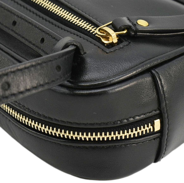 YVES SAINT LAURENT Lou Calfskin Leather Crossbody Belt Bag Black