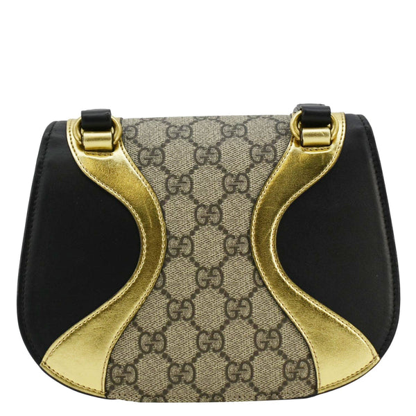 GUCCI Ogilide GG Supreme Canvas Gold Shoulder Bag back look