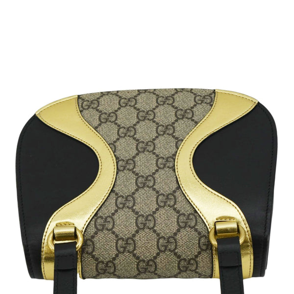 GUCCI Ogilide GG Supreme Canvas Gold Shoulder Bag  back look