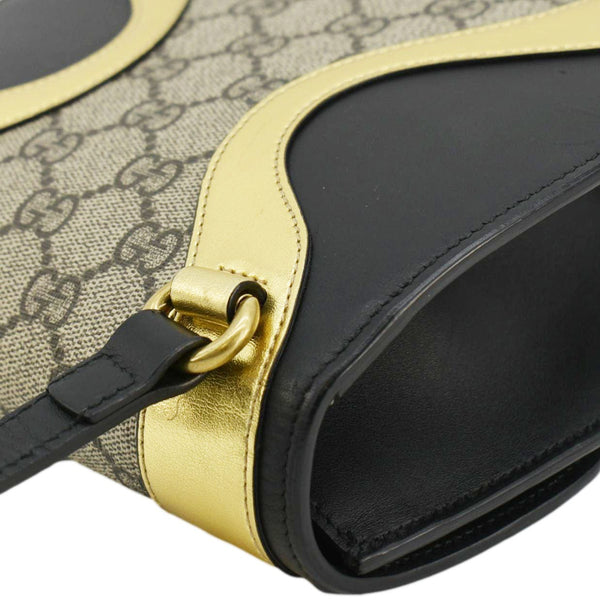 GUCCI Ogilide GG Supreme Canvas Shoulder Bag Gold 500781