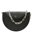 BURBERRY Pecan Small Leather Shoulder Bag Black