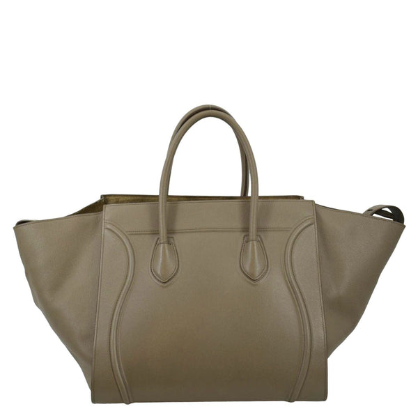 CELINE Phantom Medium Leather Tote Bag Beige