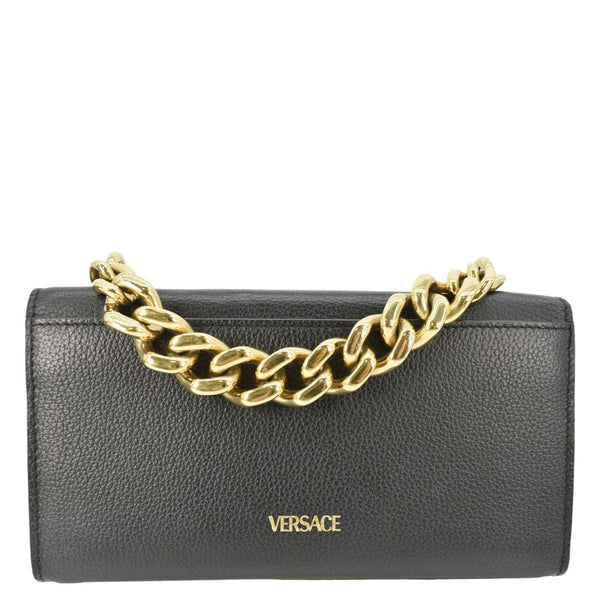 VERSACE La Medusa Leather Crossbody Bag Black