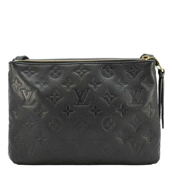 LOUIS VUITTON Twice Pochette Monogram Empreinte Crossbody Bag Black