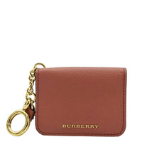 BURBERRY Camberwell Small Soft Grain Leather Card Case Wallet Peach