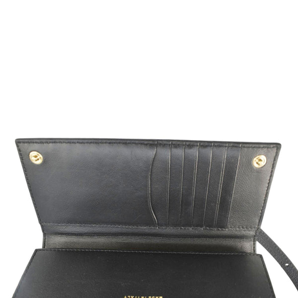 VERSACE La Medusa Leather Crossbody Bag Black