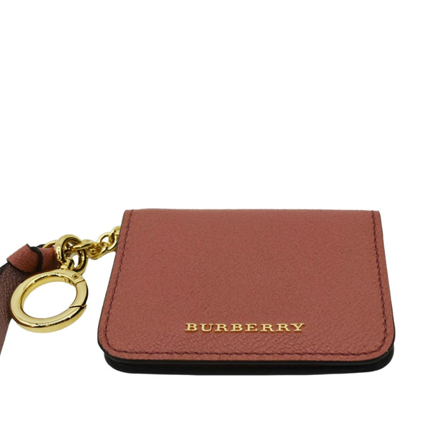 BURBERRY Camberwell Small Soft Grain Leather Card Case Wallet Peach