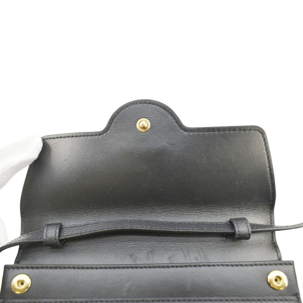 VERSACE La Medusa Leather Crossbody Bag Black