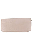 LOUIS VUITTON Monogram Empreinte Leather Zippy Wallet Rose Pink