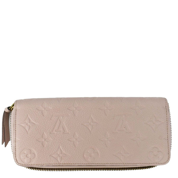 LOUIS VUITTON Monogram Empreinte Leather Zippy Wallet Rose Pink