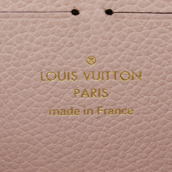 LOUIS VUITTON Monogram Empreinte Leather Zippy Wallet Rose Pink