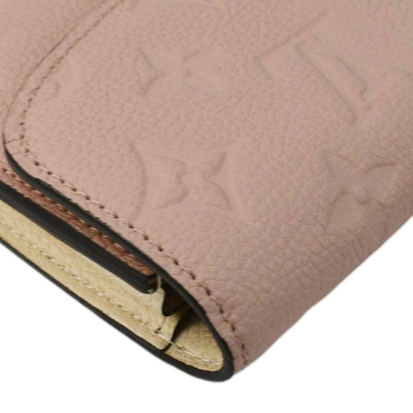 LOUIS VUITTON Sarah Monogram Empreinte Leather Wallet Pink