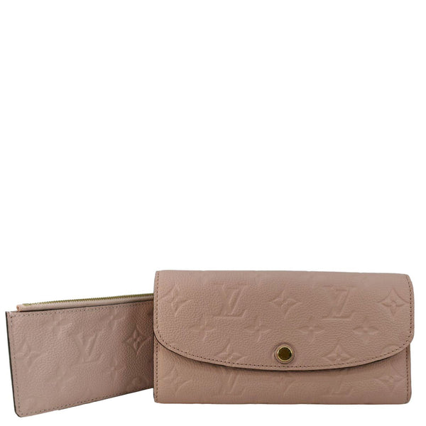 LOUIS VUITTON Sarah Monogram Empreinte Leather Wallet Pink